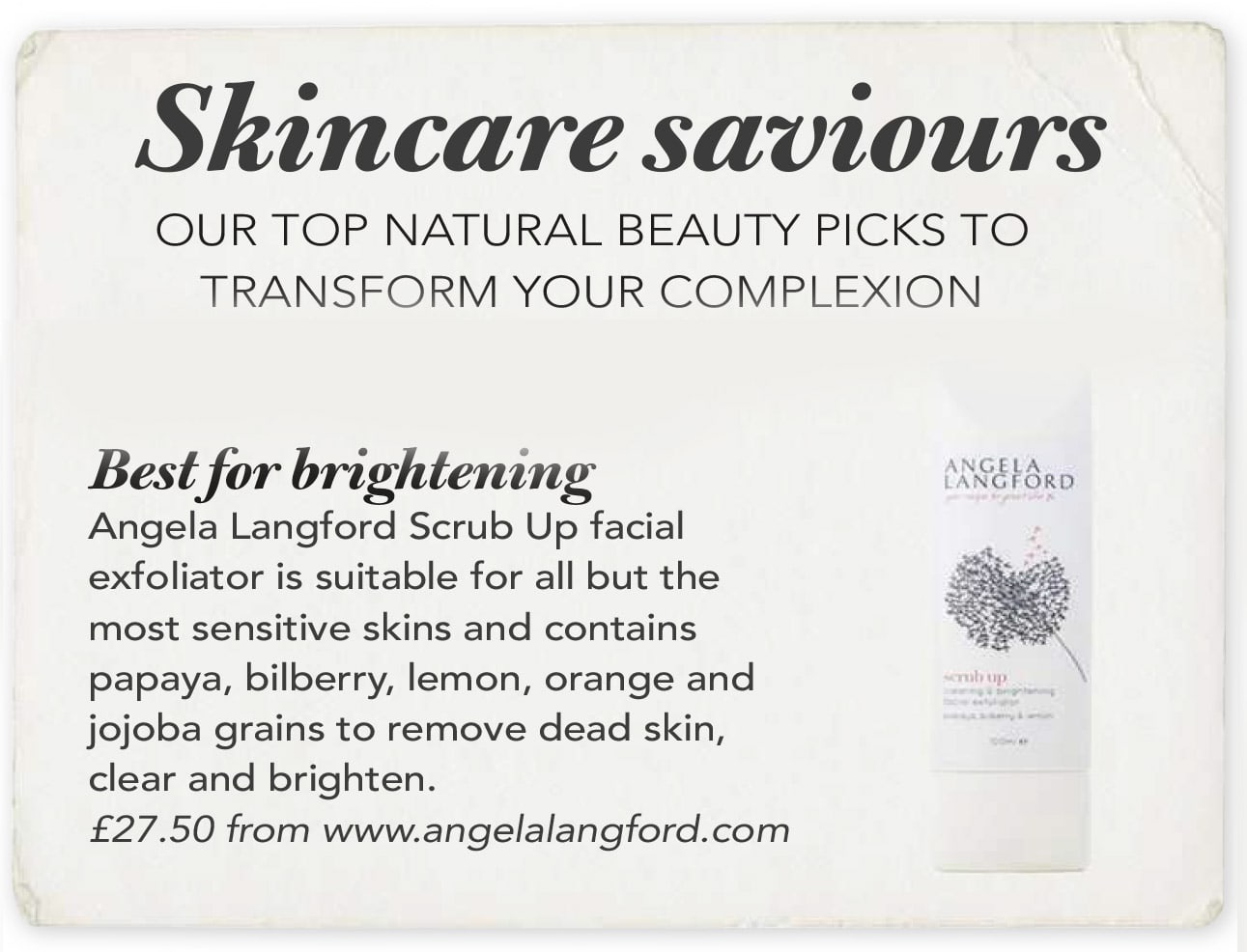 in the moment names Scrub Up as a skincare saviour
