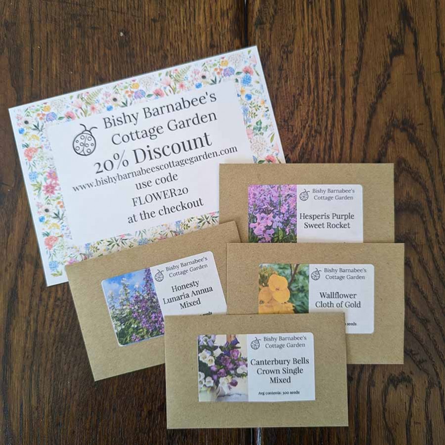 Free flower seeds from Bishy Barnabee Cottage Garden at Angela Langford