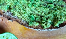 avocado, chilli and lime on toast