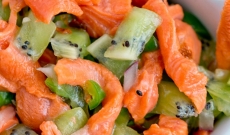 kiwi & salmon ceviche